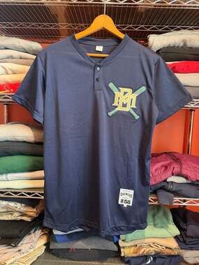 Milwaukee Brewers Jersey Size M CBS 58 Mesh Henley